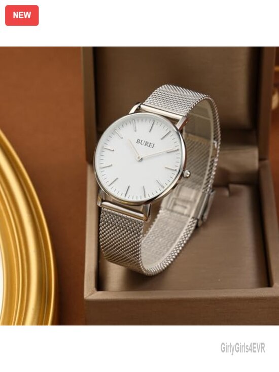 Minimalist Quartz Watch Analog Stainless Steel Mesh Bracelet Women\'s Waterproof main image 4